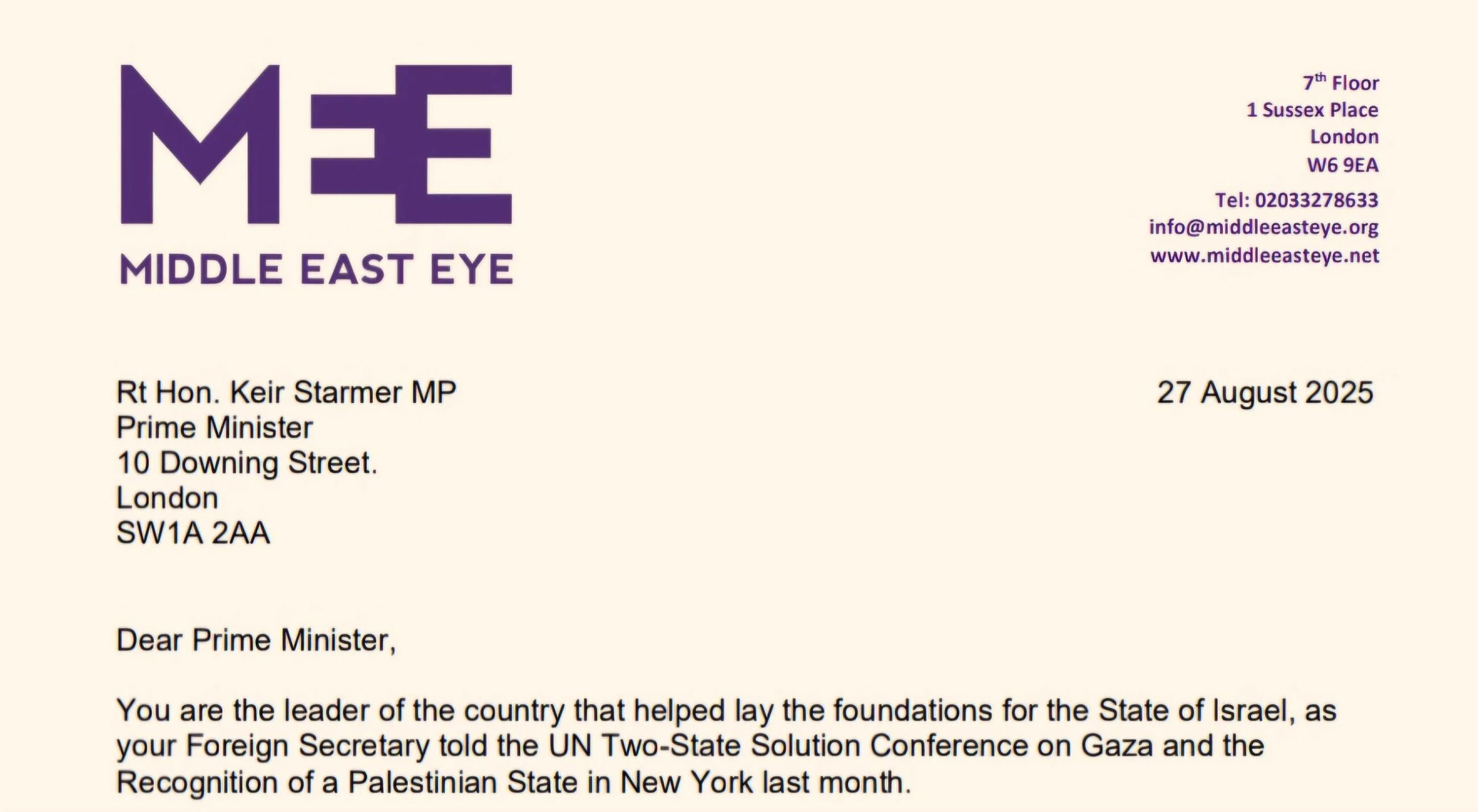 محرر Middle East Eye يكتب إلى رئيس الوزراء البريطاني بشأن قتل صحفيي MEE