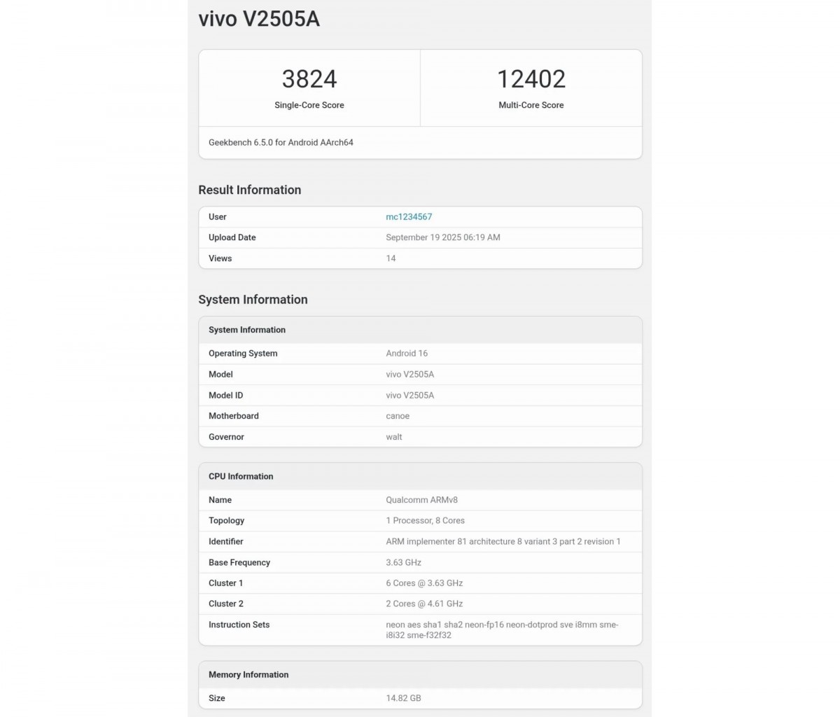 iQOO 15 يزور Geekbench ويحقق رقمًا قياسيًا، ومعالج Q3 المدمج للألعاب سيتم تفصيله قريبًا
