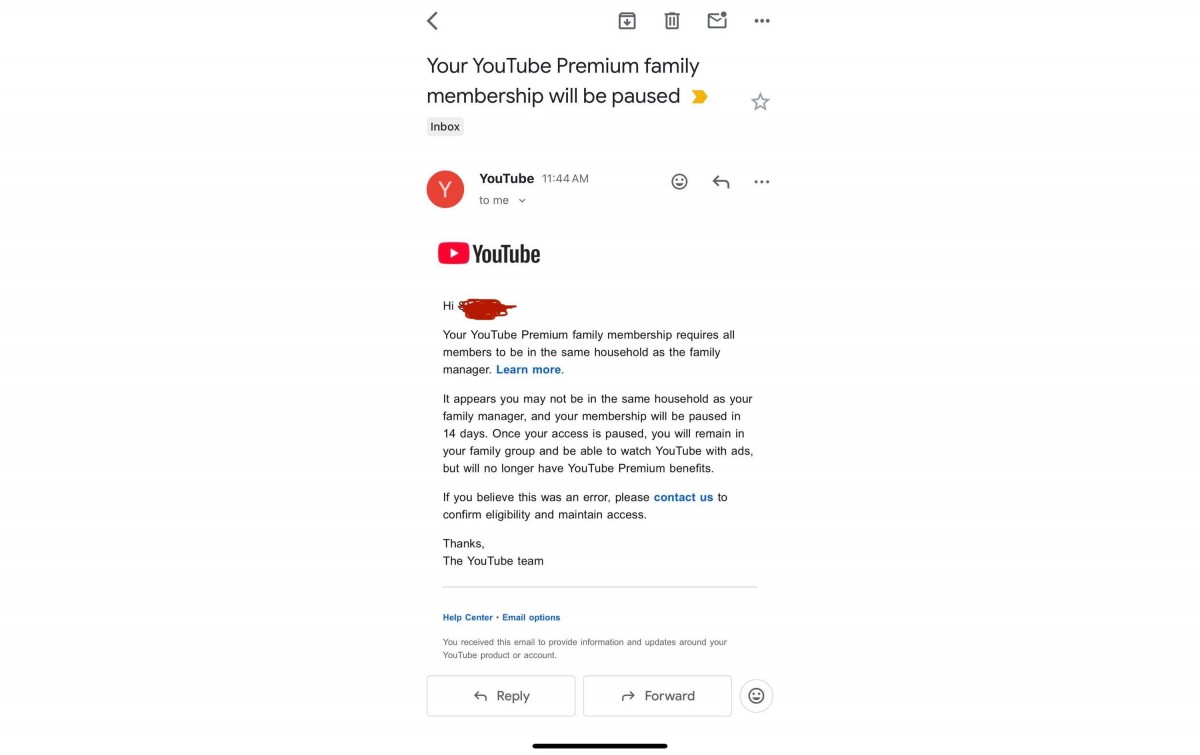 يوتيوب يلاحق الآن حسابات خطة العائلة المميزة التي لا تتواجد في نفس الموقع