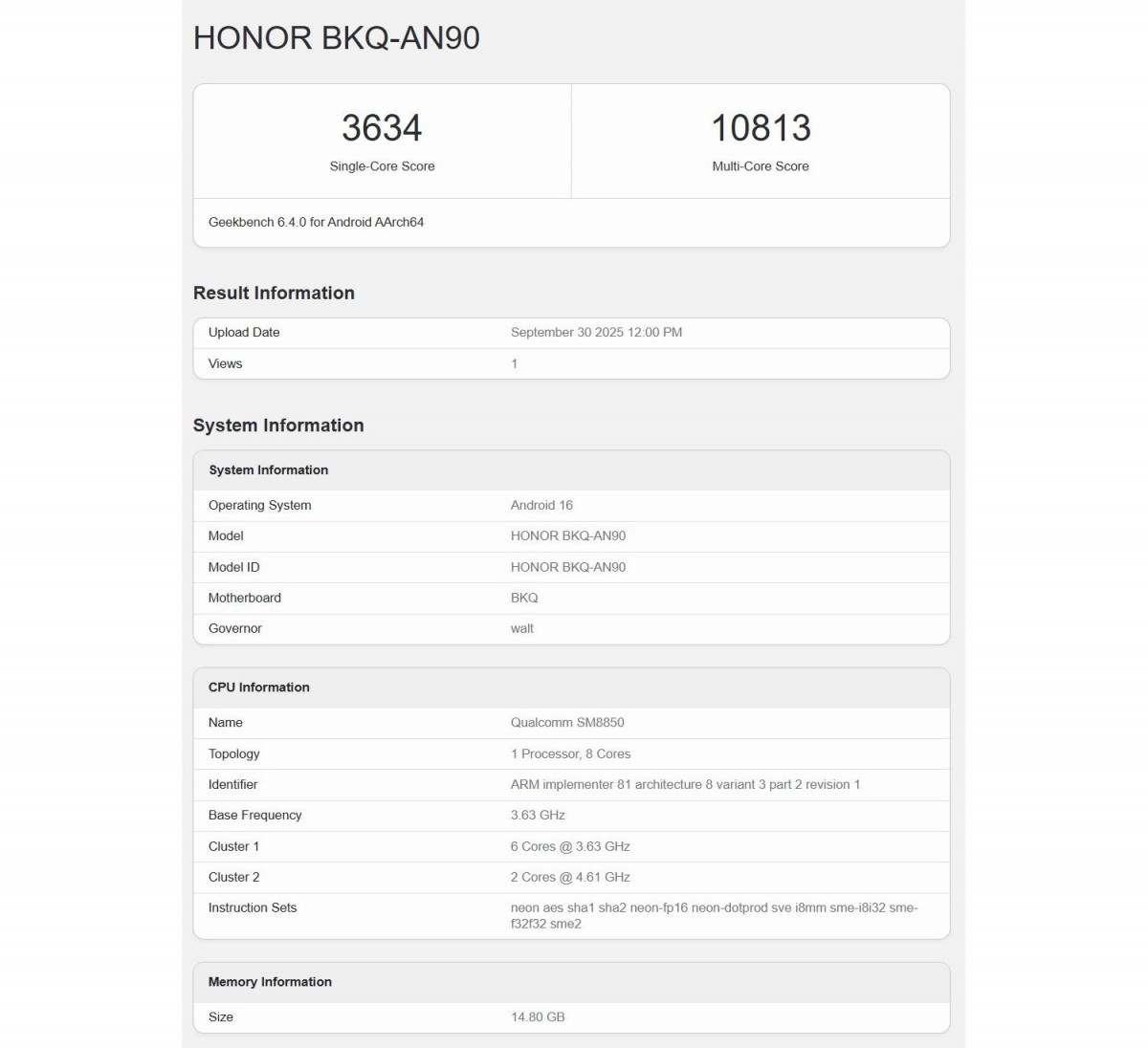 هاتف هونر ماغيك 8 برو يختبر عبر جيك بين ويؤكد وجود معالج من الطراز الرفيع